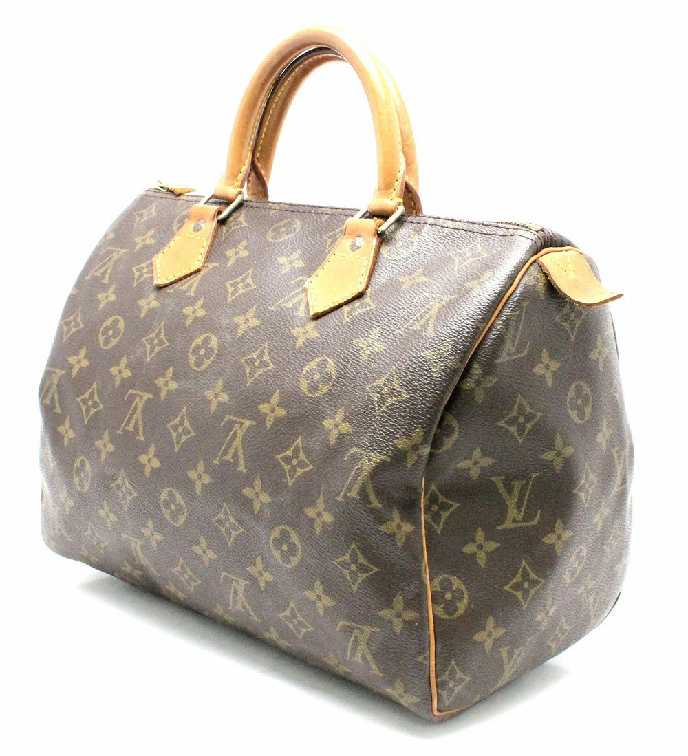 Louis Vuitton Boston Handbag Bag Monogram Speedy Brown